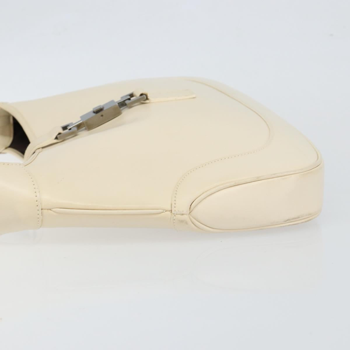 Gucci Jackie Original Shoulder Bag Leather, WHITE, LEATHER, Shoulder bag