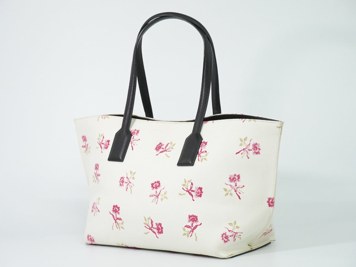 Loewe T Shopper Printed Canvas, White, Canvas, Tote Bag