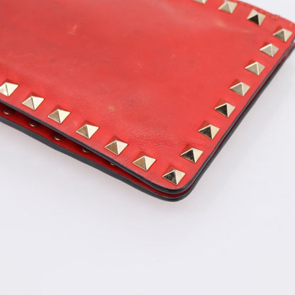 Valentino Garavani Rockstud Clutch Leather, Black, Leather, Clutch