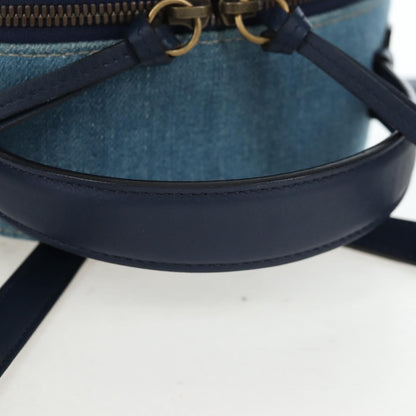 Gucci Pearly GG Marmont Embellished Matelasse Denim, Blue, Denim, Backpack