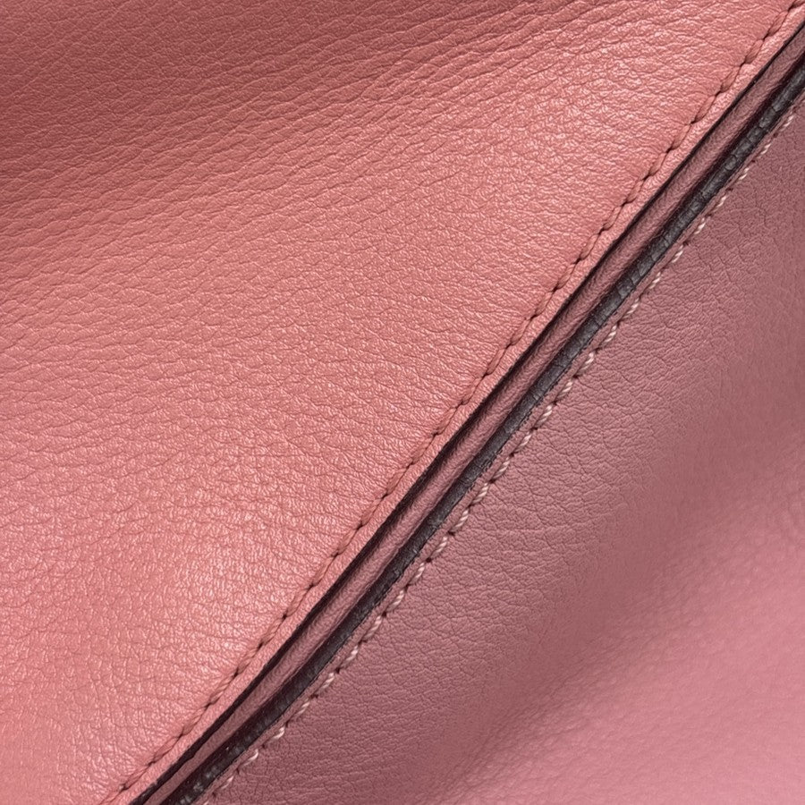 Loewe Puzzle Leather, Pink, Leather, Handbag