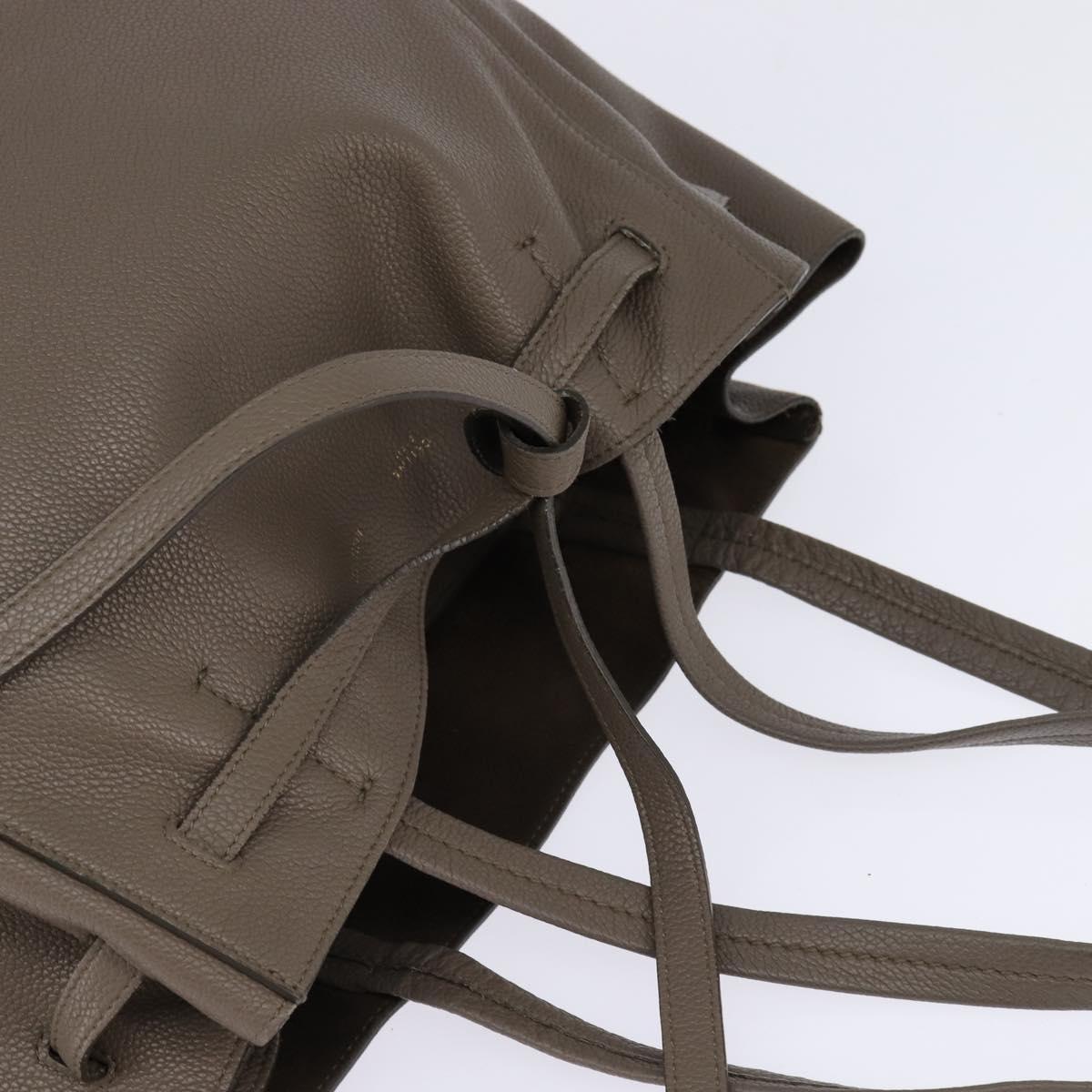 Celine Phantom Cabas Leather, GRAY, LEATHER, Tote bag