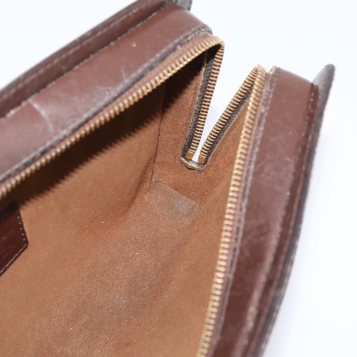 Louis Vuitton Pochette Saint Louis Damier, Brown, Canvas, Clutch