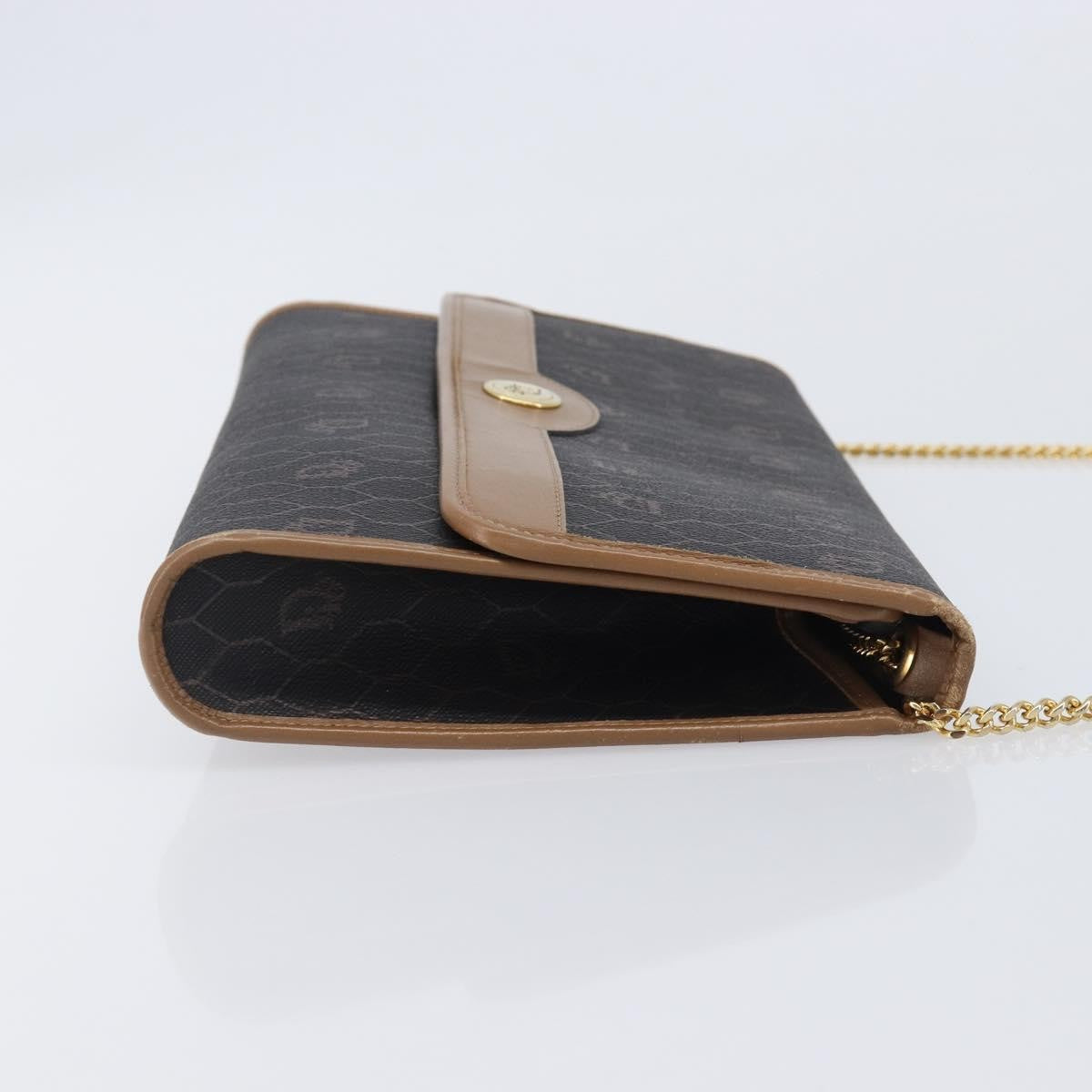 Christian Dior Vintage Honeycomb Canvas, Black, Canvas, Shoulder Bag