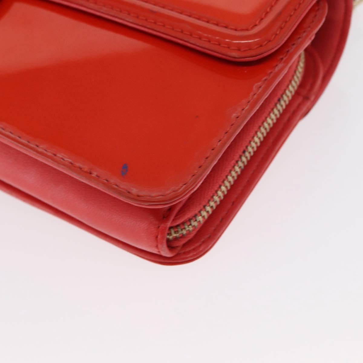 Chanel Chain Flap Shoulder Bag Leather, ORANGE, PATENT_LEATHER, Shoulder bag