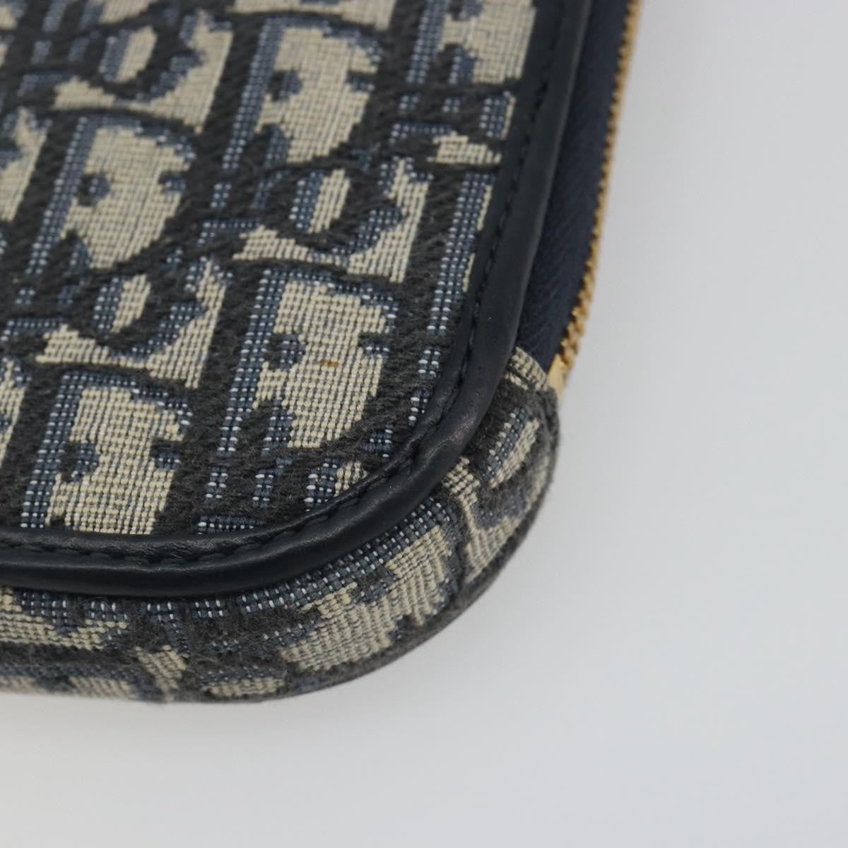 Christian Dior 30 Montaigne Phone Holder on Chain Oblique Canvas, Navy, Canvas, Clutch