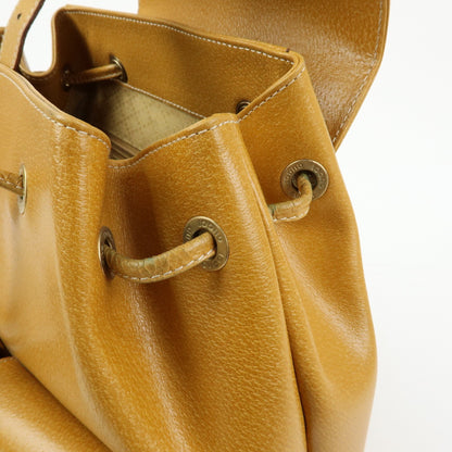 Gucci Vintage Bamboo Leather, Yellow, Leather, Backpack