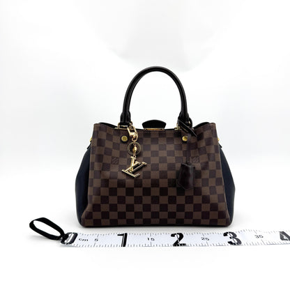 Louis Vuitton Brittany Damier, Brown, Canvas, Handbag
