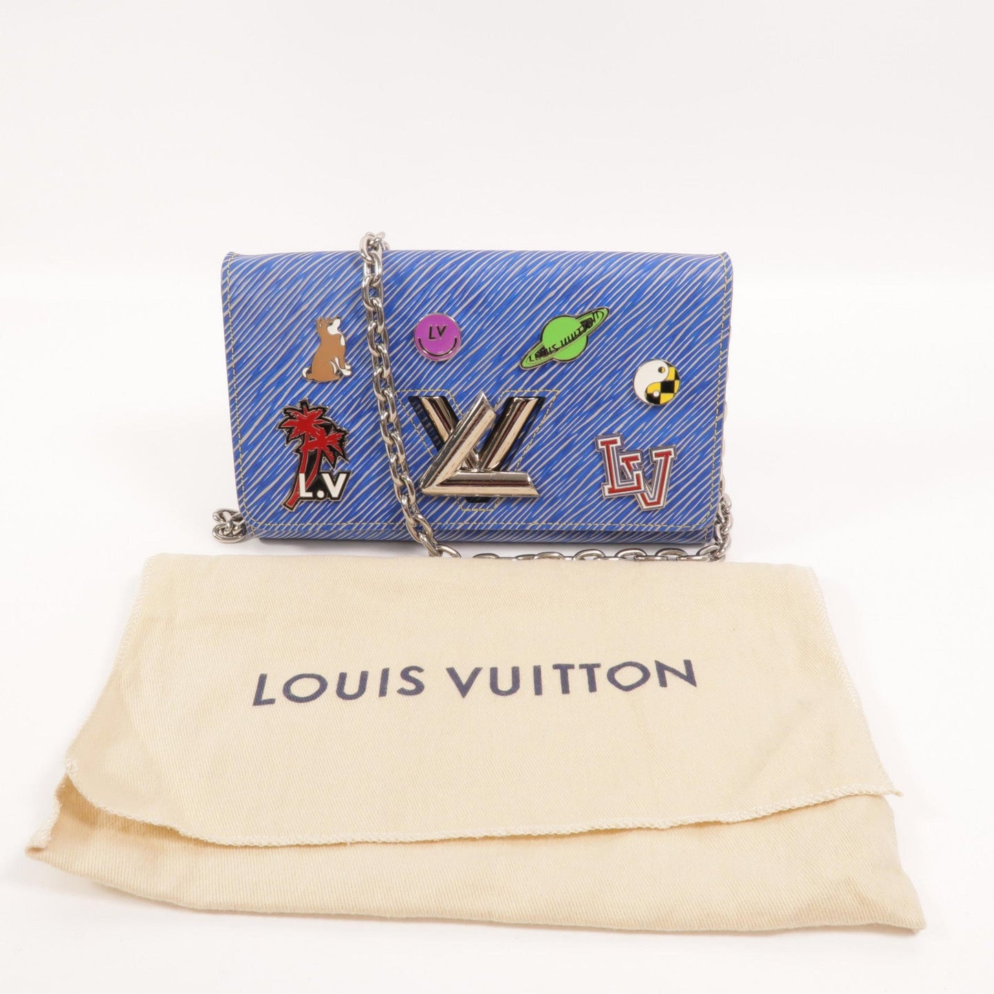Louis Vuitton Twist Limited, Blue, Leather, Clutch