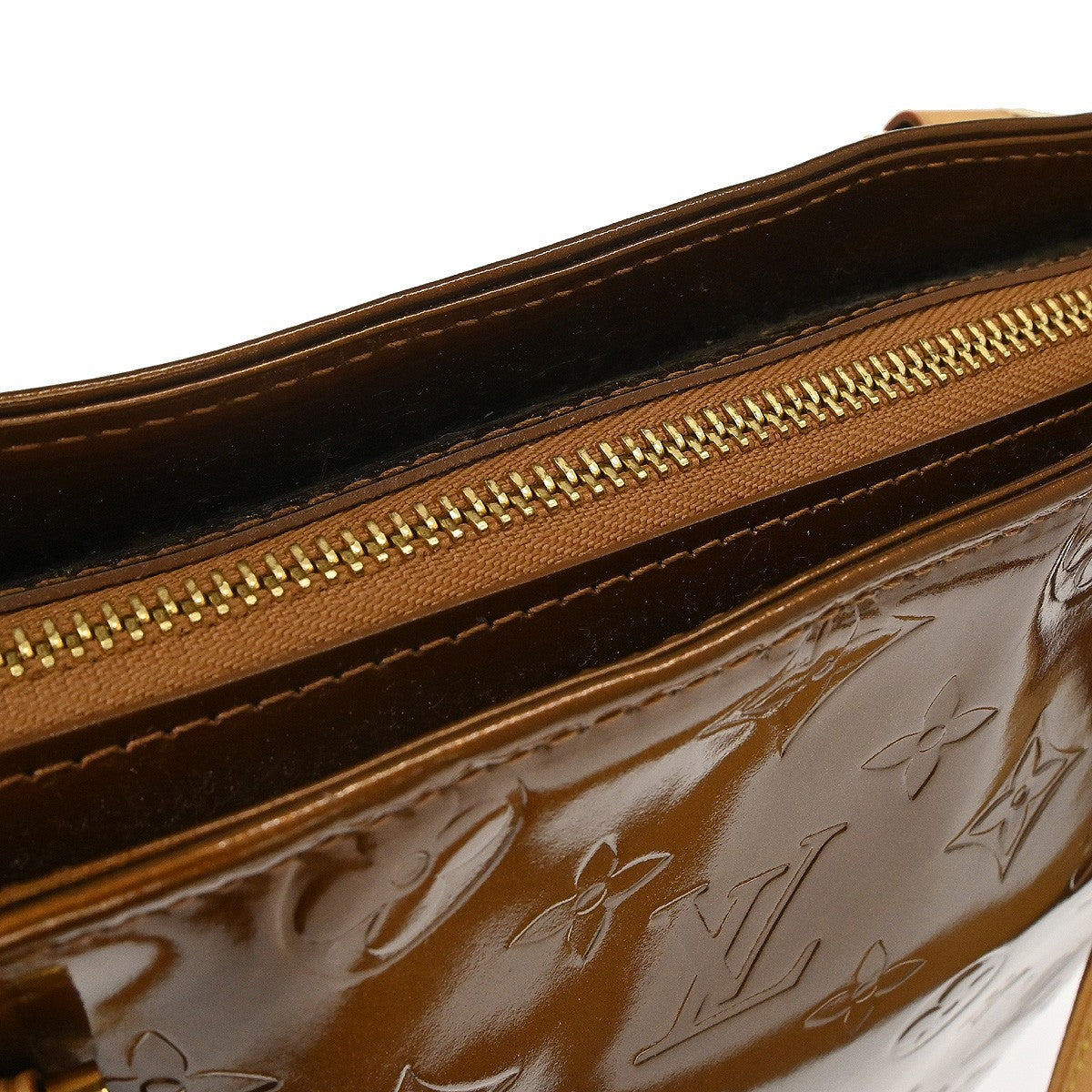 Louis Vuitton Houston Monogram Vernis, Brown, Patent Leather, Tote Bag
