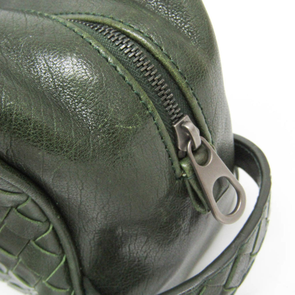 Bottega Veneta Toiletry Case Intrecciato Nappa, Green, Leather, Clutch