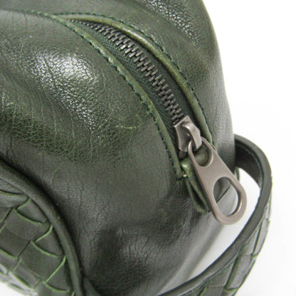 Bottega Veneta Toiletry Case Intrecciato Nappa, Green, Leather, Clutch
