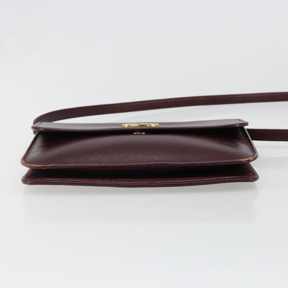 Christian Dior Shoulder Leather, Burgundy, Leather, Shoulder Bag