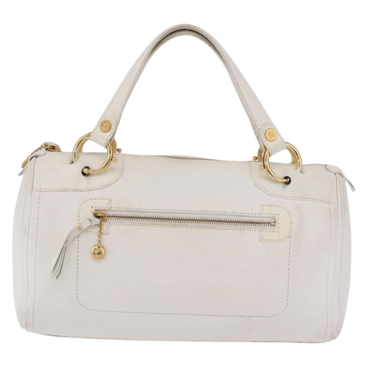 Celine Handbag Leather, White, Leather, Handbag