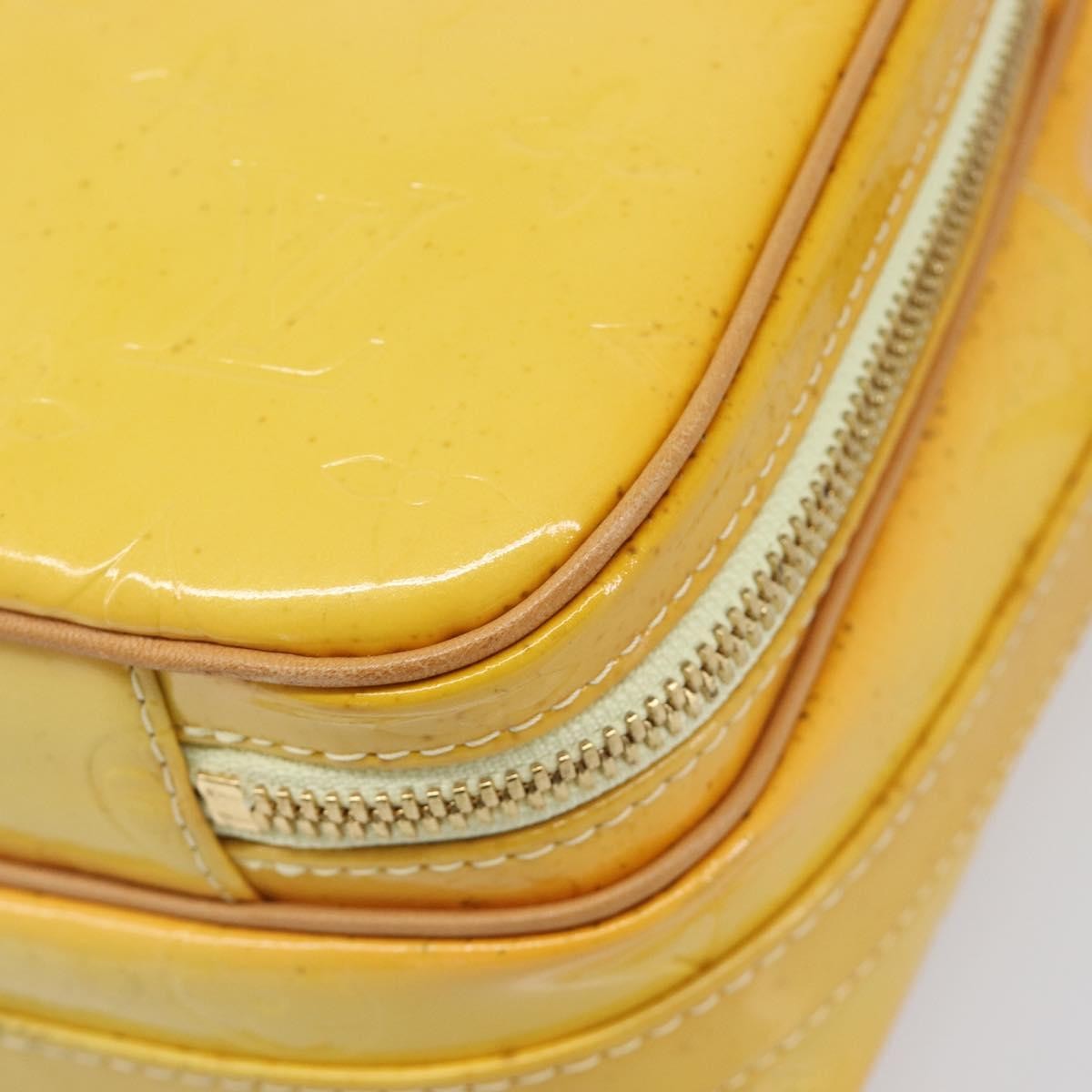 Louis Vuitton Wooster Monogram Vernis, Yellow, Patent Leather, Handbag