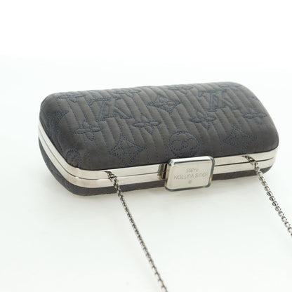 Louis Vuitton Motard Minaudiere Monogram Satin, Gray, Satin, Clutch