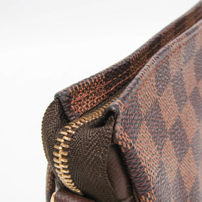 Louis Vuitton Trousse Make Up Damier, Brown, Canvas, Clutch