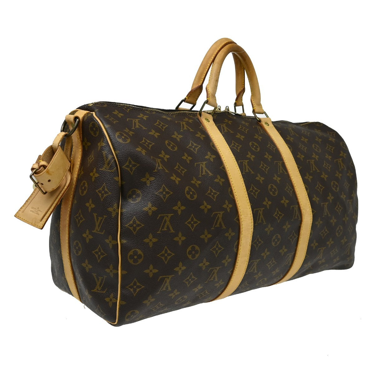 Louis Vuitton Keepall Bandouliere Monogram Canvas, Brown, Canvas, Travel Bag