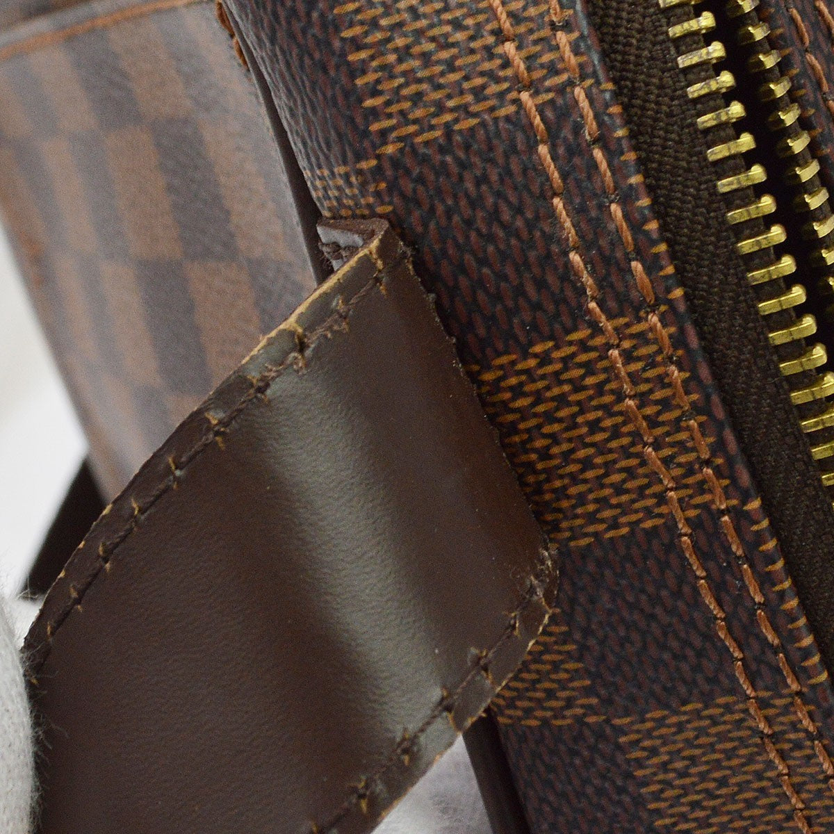 Louis Vuitton Olav Damier Ebene, Brown, Canvas, Shoulder Bag