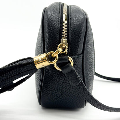 Gucci Soho Disco Leather, Black, Leather, Crossbody Bag