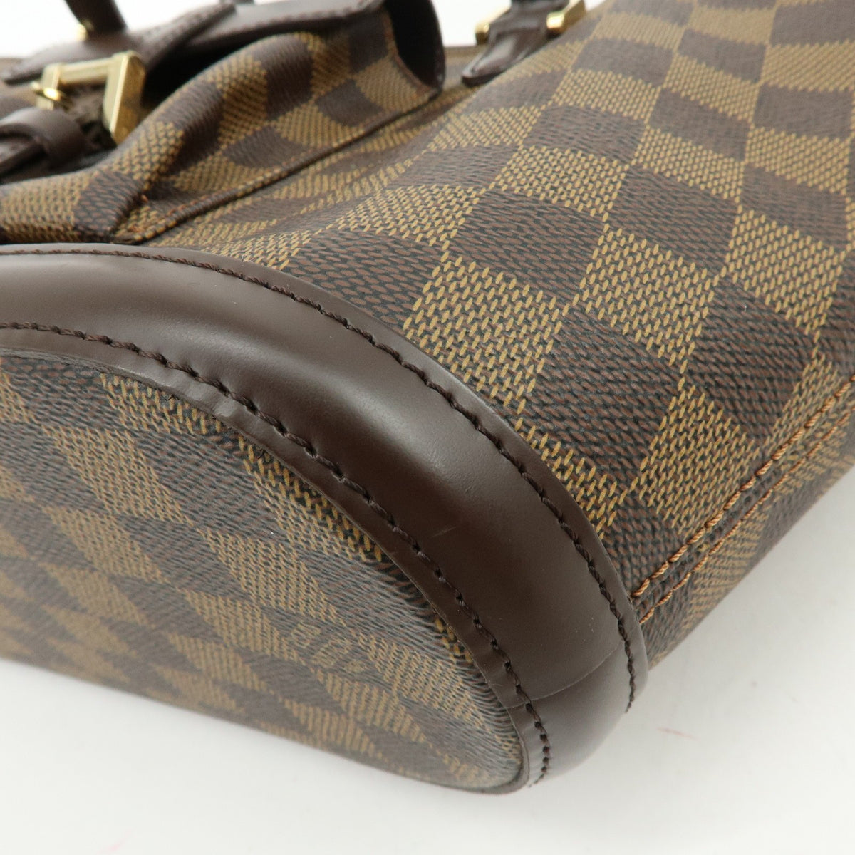 Louis Vuitton Manosque Damier, Brown, Canvas, Handbag