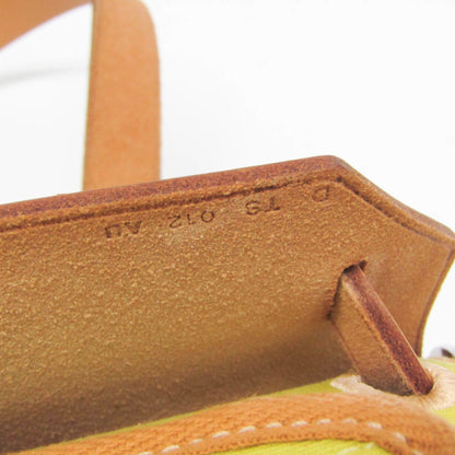 Hermes Herbag Zip Verso Leather and Toile, Yellow, Canvas, Handbag