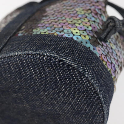 Chanel Hidden Sequins Shoulder Bag Sequins, BLUE, CANVAS, Handbag