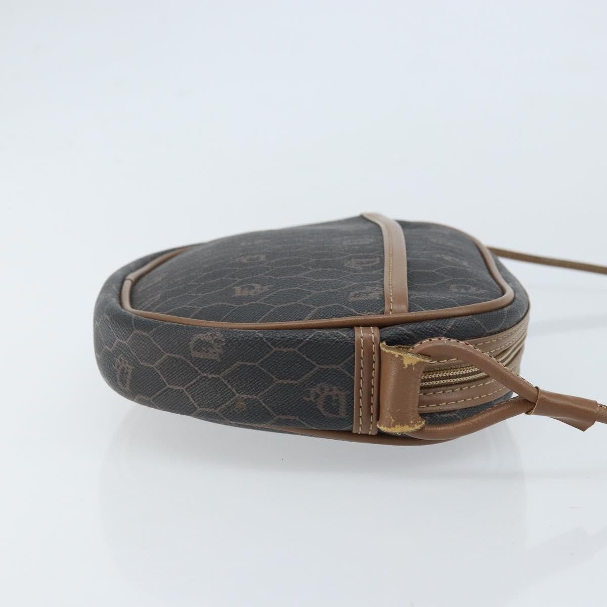 Christian Dior Vintage Honeycomb Canvas and Leather, Black, Canvas, Shoulder Bag