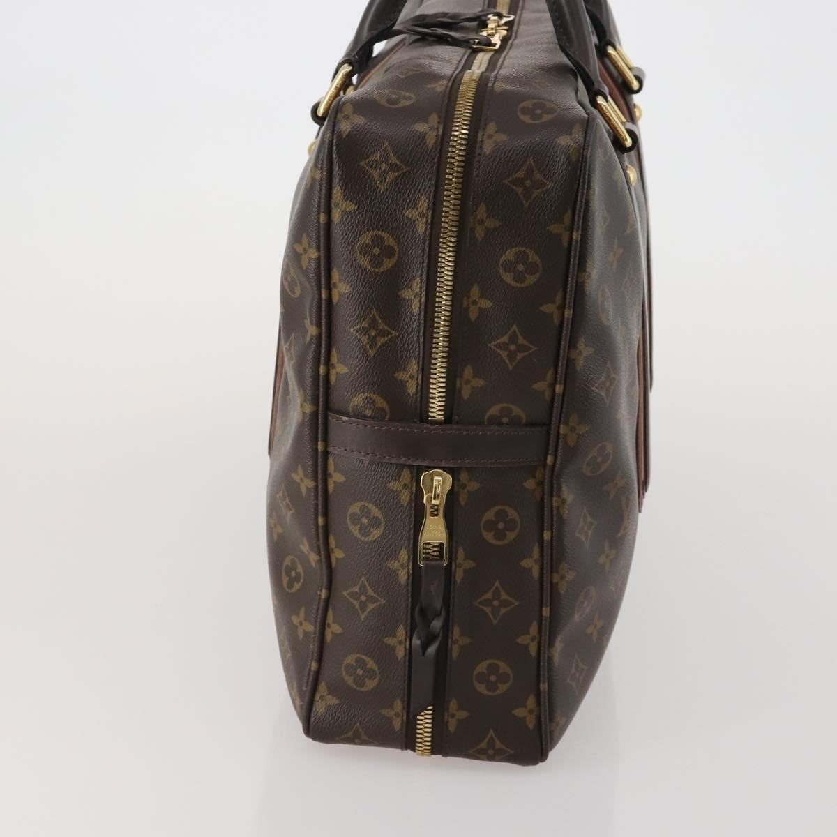 Louis Vuitton Bequia Porte Document Geant Monogram Canvas with Leather, Brown, Canvas, Briefcase