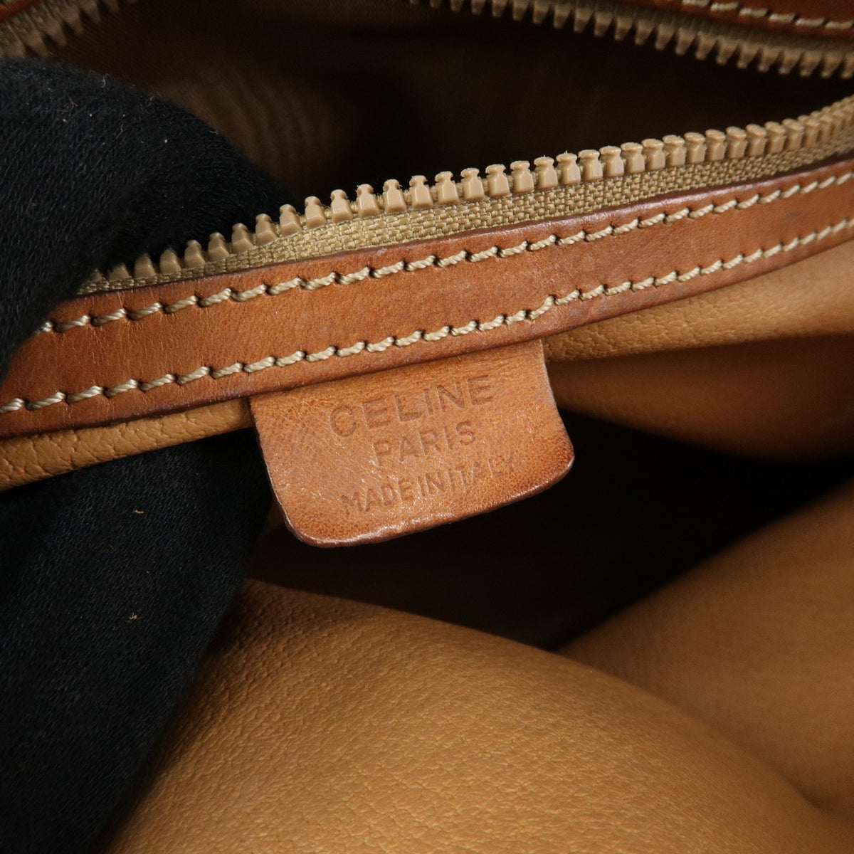 Celine Vintage Handbag Toile Céline, Brown, Canvas, Handbag