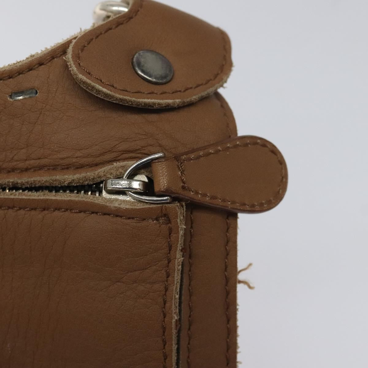 Bottega Veneta Vintage Front Pocket Waist Leather, Brown, Leather, Clutch
