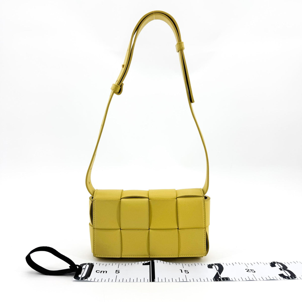 Bottega Veneta Cassette Belt Maxi Intrecciato Leather, Yellow, Leather, Clutch