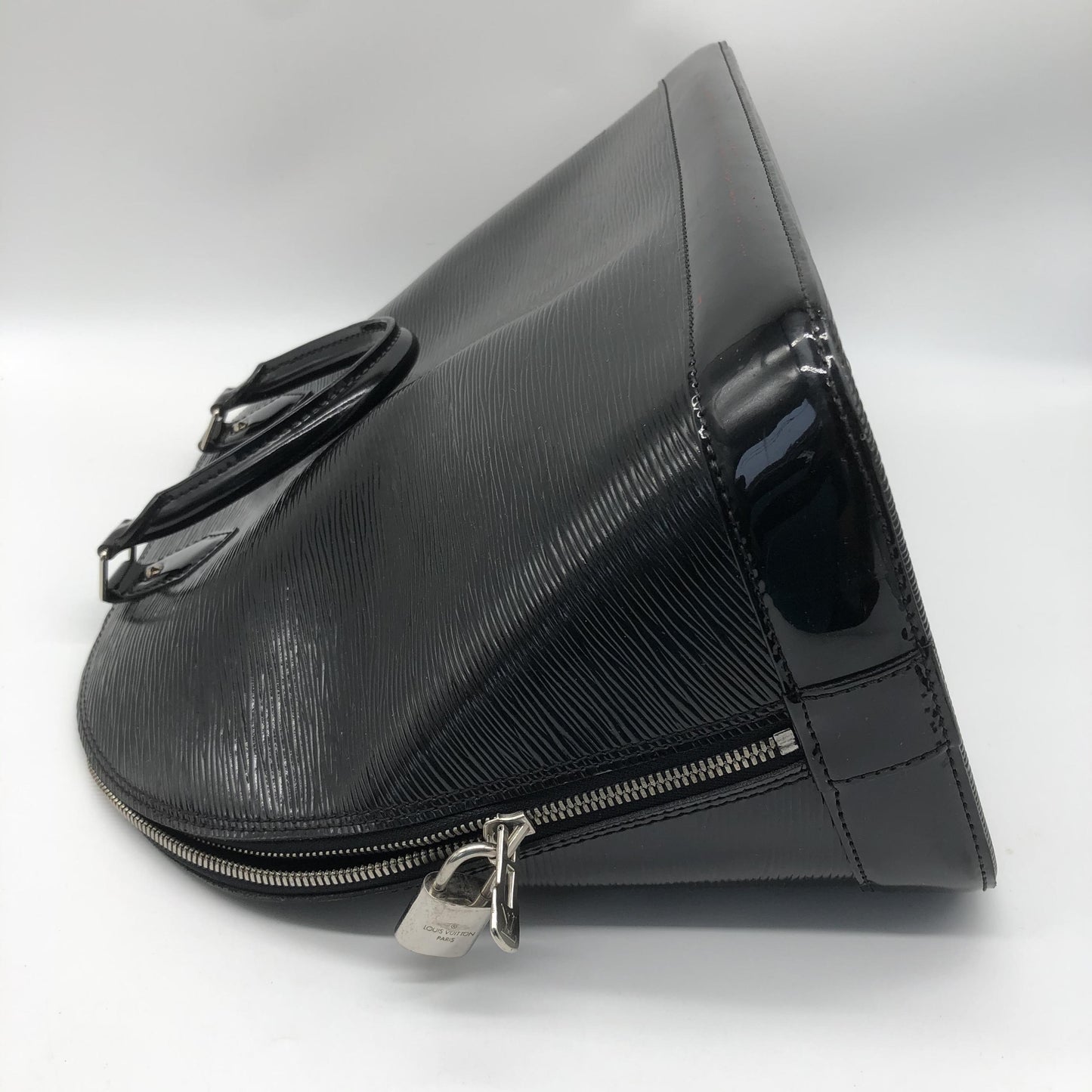 Louis Vuitton Alma Epi, Black, Leather, Handbag