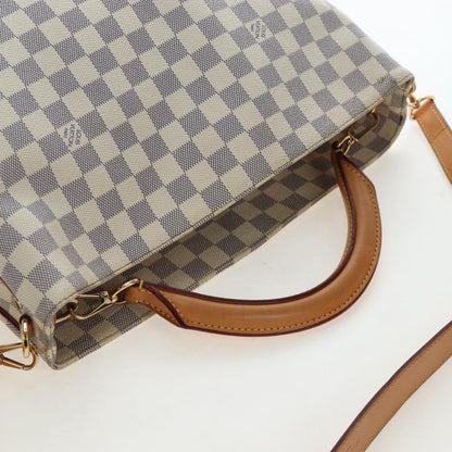 Louis Vuitton Soffi Damier Ebene, White, Canvas, Handbag