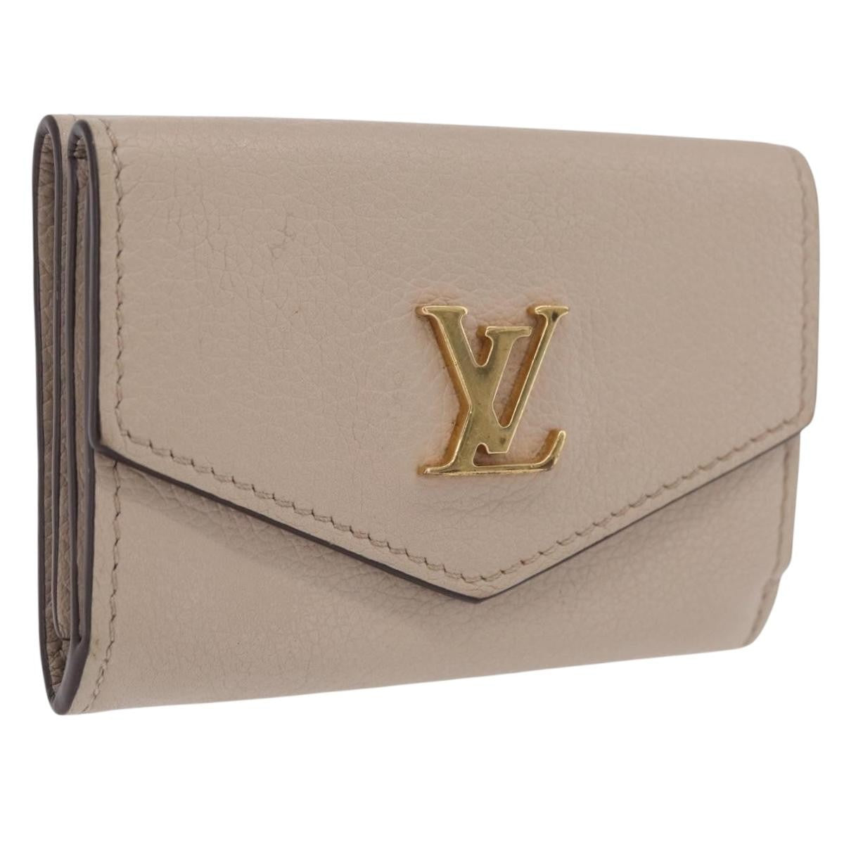Louis Vuitton Lockmini Leather, Beige, Leather, Wallet