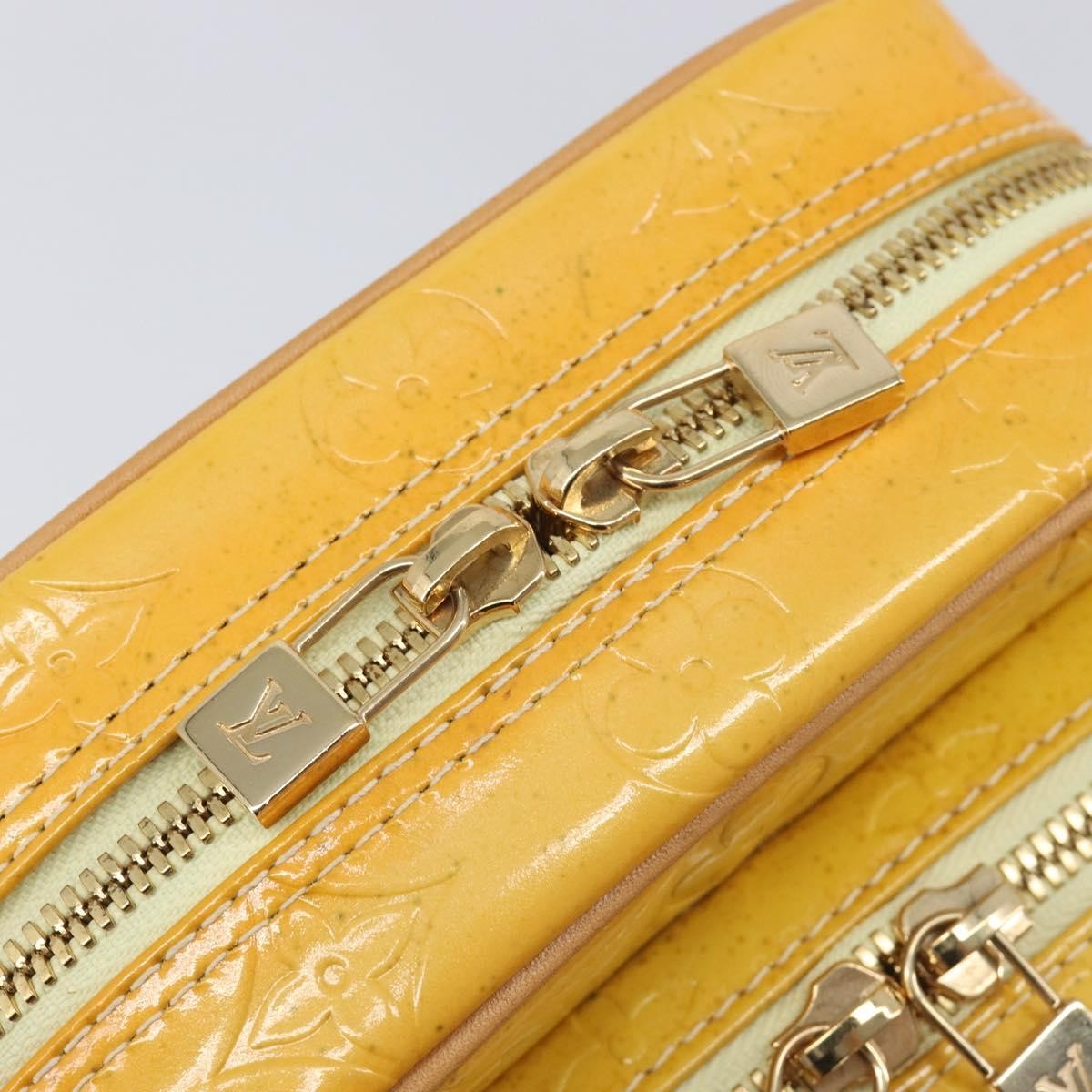 Louis Vuitton Wooster Monogram Vernis, Yellow, Patent Leather, Handbag