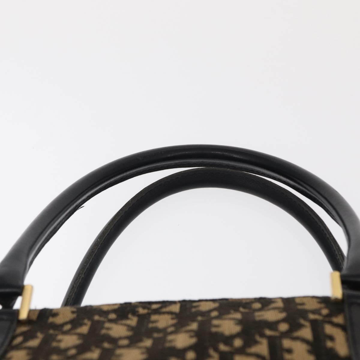Christian Dior Vintage Trotter Romantique Boston Diorissimo Coated Canvas, Navy, Canvas, Shoulder Bag