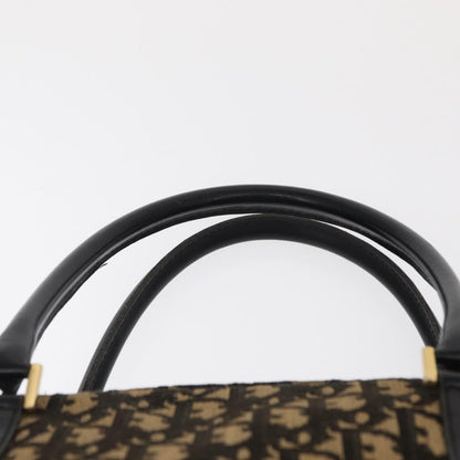 Christian Dior Vintage Trotter Romantique Boston Diorissimo Coated Canvas, Navy, Canvas, Shoulder Bag