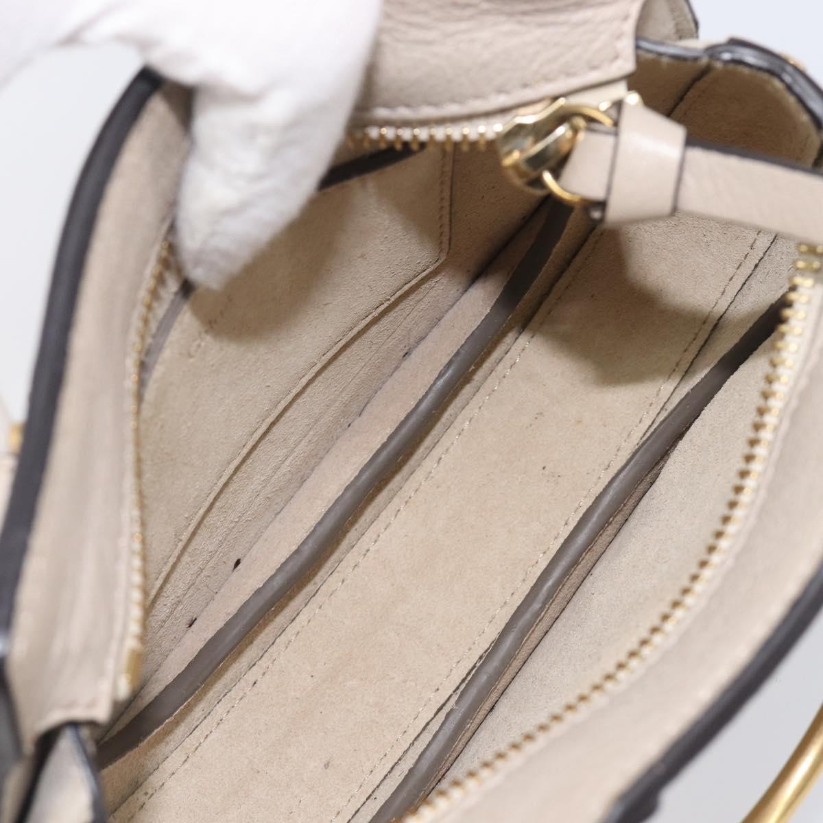 Chloe Pixie Belt Leather and Suede, Beige, Leather, Handbag