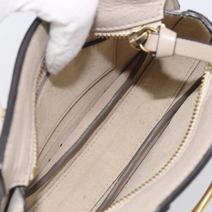 Chloe Pixie Belt Leather and Suede, Beige, Leather, Handbag