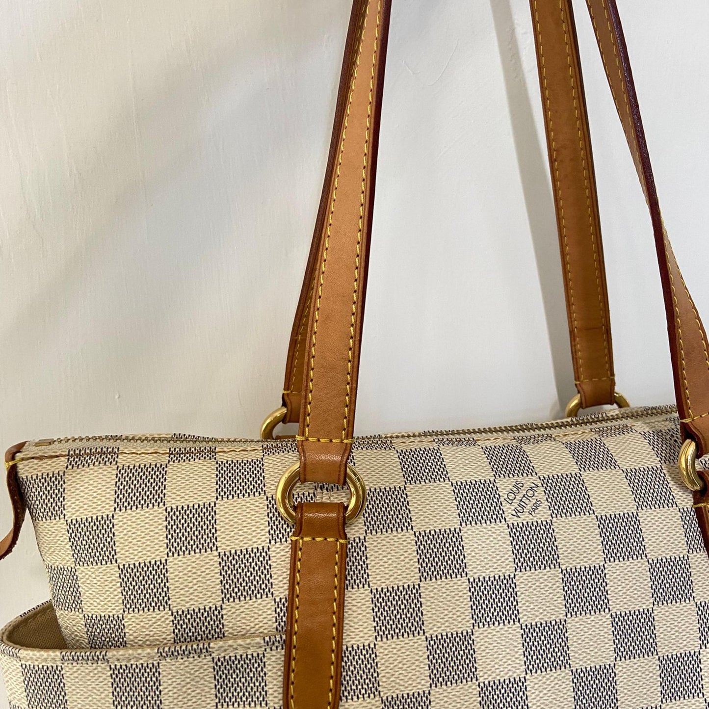 Louis Vuitton Totally Damier, Neutral, Canvas, Tote Bag