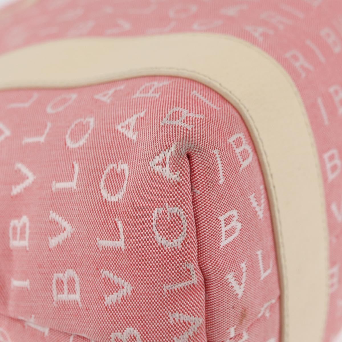 Bvlgari Logomania Canvas, Pink, Canvas, Shoulder Bag