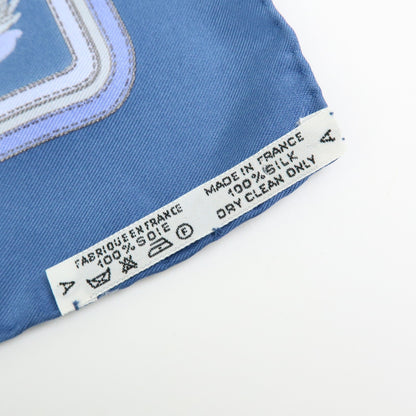 Hermes Carré 42 Silk, Blue, Silk, Scarf