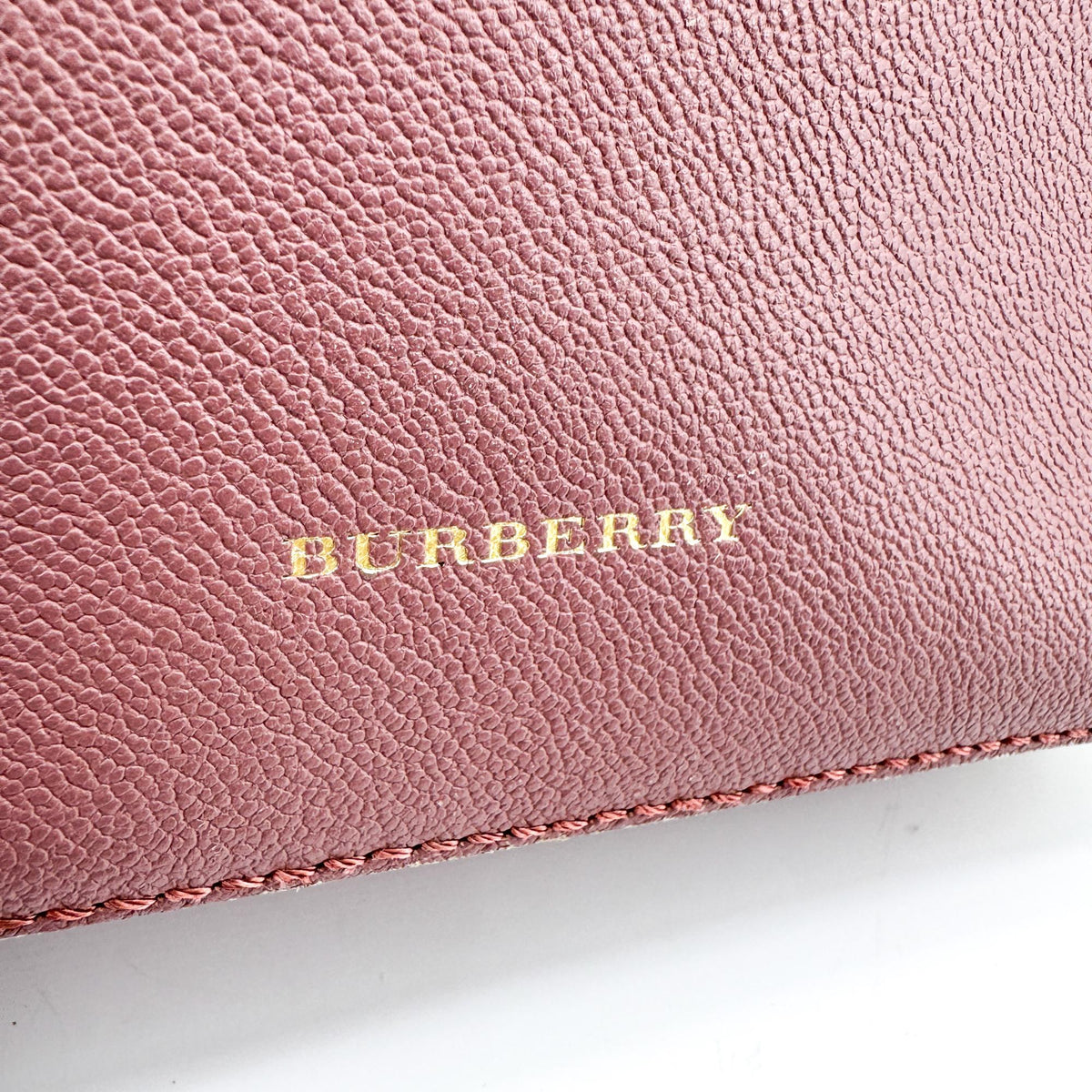 Burberry Helmsley Leather, Pink, Calfskin, Handbag