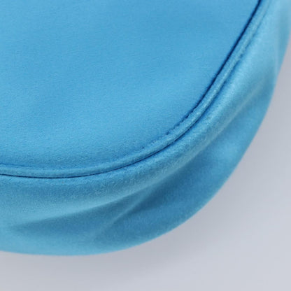 Balenciaga Leopolda Satin, Blue, Satin, Shoulder Bag