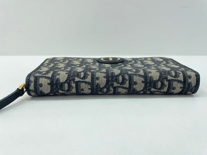 Christian Dior 30 Montaigne Voyageur canvas, Navy, Canvas, Wallet