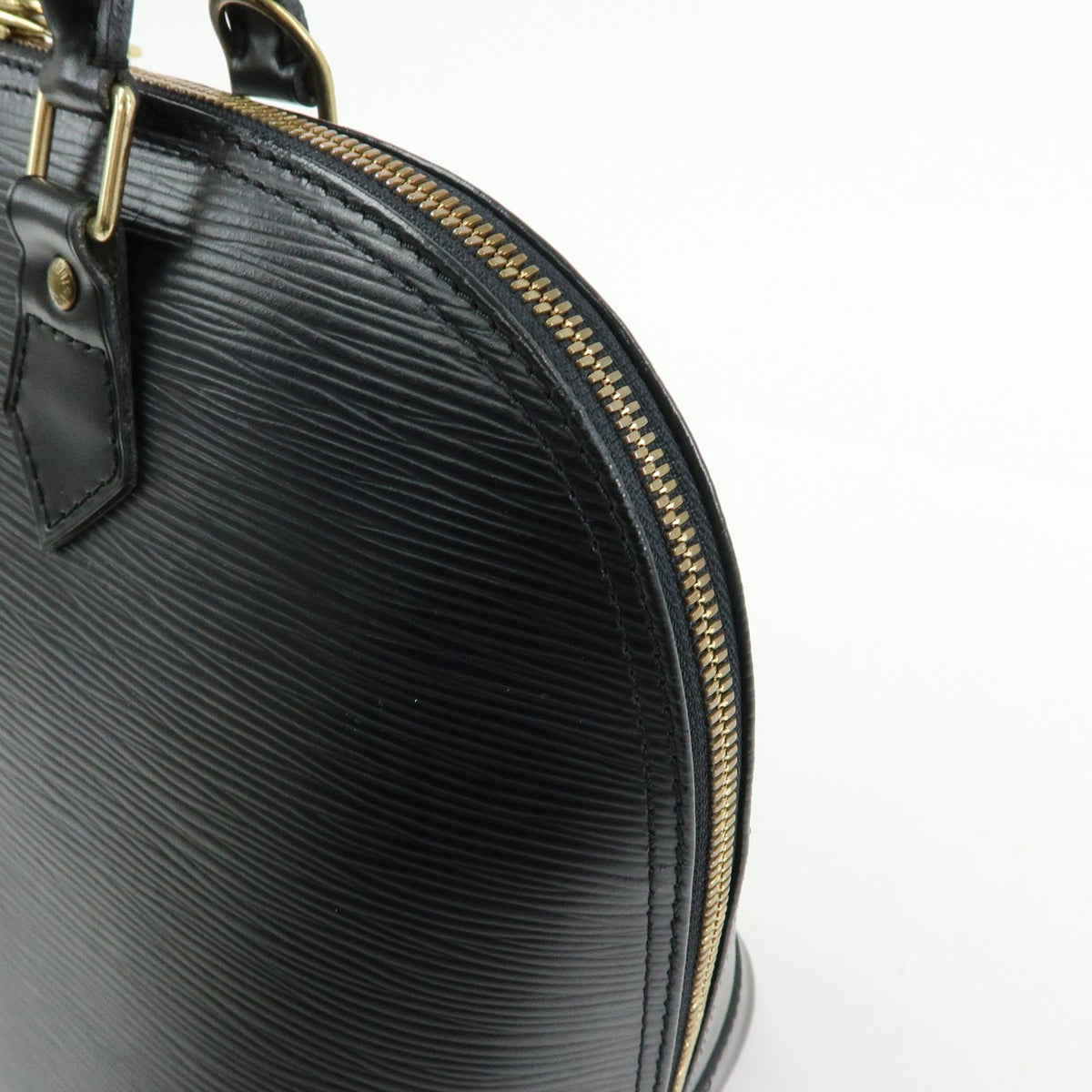 Louis Vuitton Alma Epi Leather, Black, Leather, Handbag