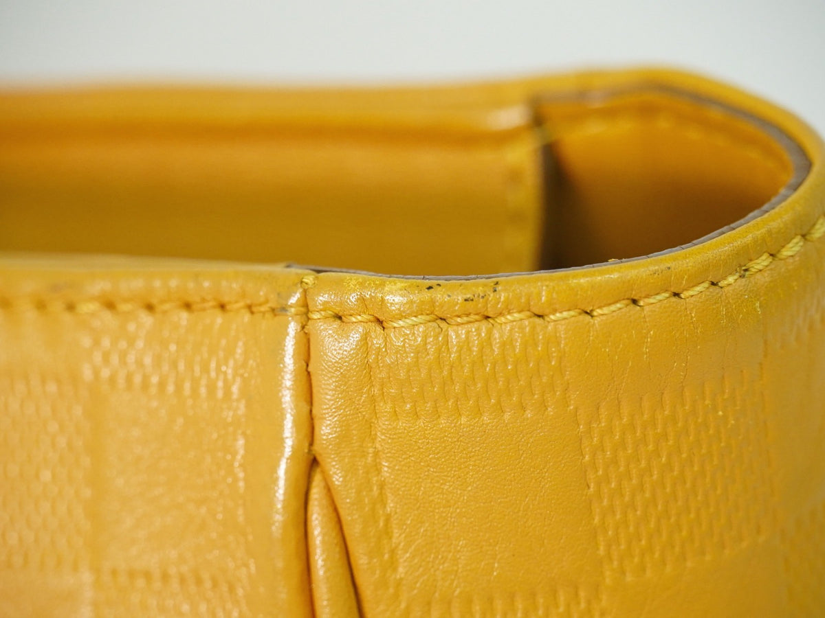Louis Vuitton Tadao Damier Infini Leather, Yellow, Leather, Handbag