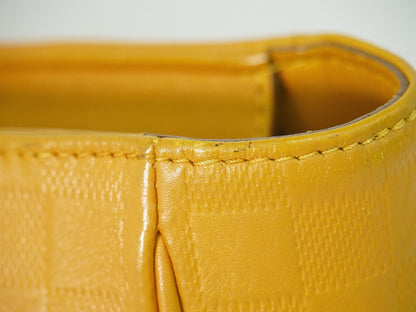 Louis Vuitton Tadao Damier Infini Leather, Yellow, Leather, Handbag