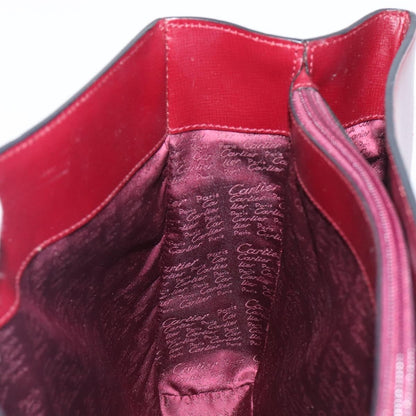 Cartier Must de cartier Leather, Burgundy, Leather, Shoulder Bag